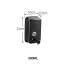 ROVOGO 500/800/1000ml Schwarz/Spiegel Seifenspender Wandmontierter Badezimmerspender aus Edelstahl für Home Hotel