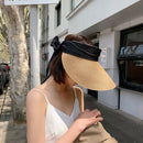 Oversize Straw Bucket Hat Women Bow Women's Summer Visor Cap 2022 Fashion Fishing Hat Bob Men's Panama Hats bone feminino MZ015