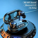 C6 TWS Wireless Bluetooth V5.0 Earphone 9D Stereo Touch Control  Noise  Sports Waterproof Headphones with LED and Dual Mic Heads