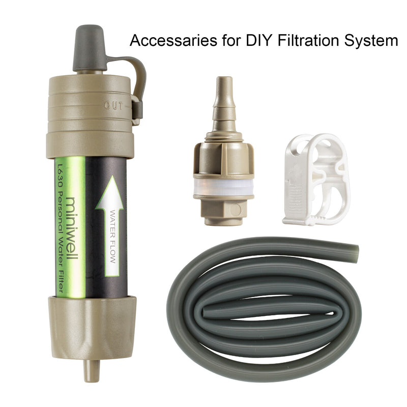Equipo de filtro de agua portátil miniwell L630 para kits de supervivencia militar