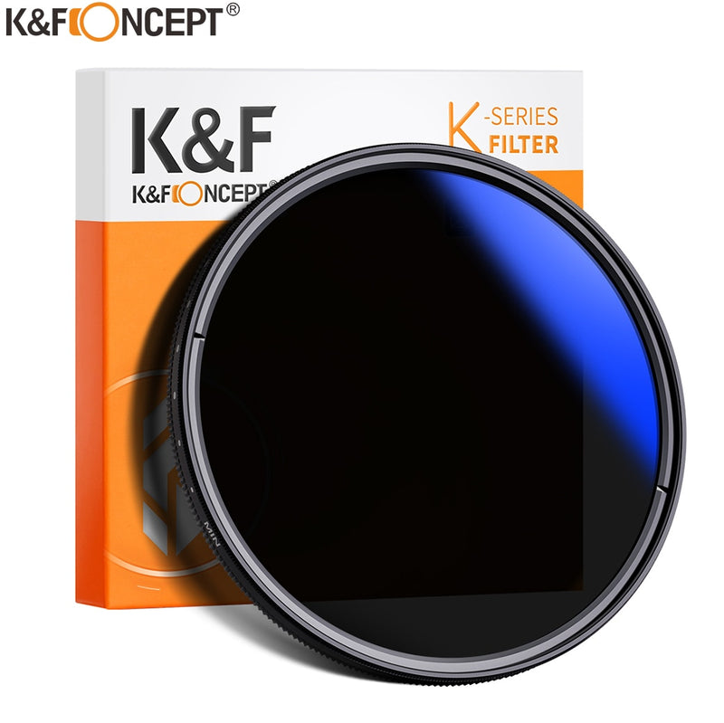 K&amp;F CONCEPT 37-82mm ND2 to ND400 ND Lens Filter Fader Adjustable Neutral Density Variable 49mm 52mm 58mm 62mm 67mm 77mm