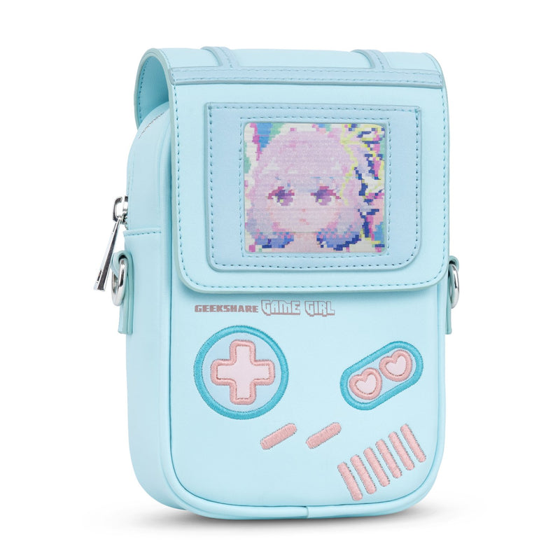 GeekShare Game Girl Bag For Women Kawaii Light Blue One Shoulder Bag Girl 2022 New Fashion Messenger Bag Super Cute With Strap