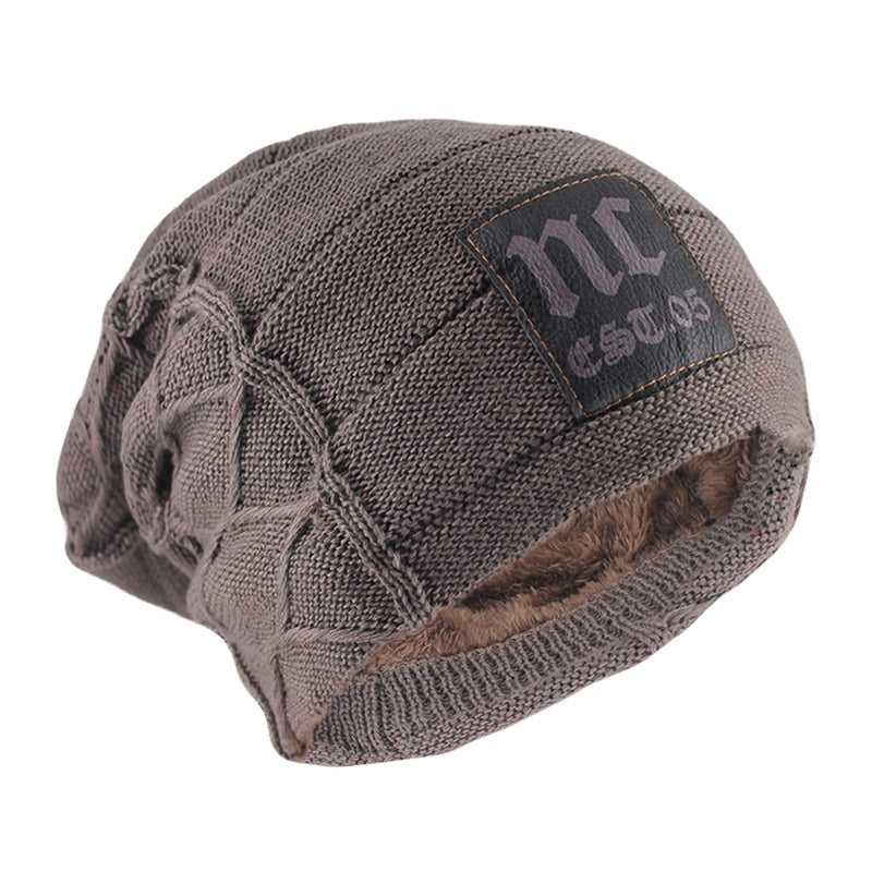 Gorros cálidos de invierno para hombres y adultos, gorros tejidos con letras a la moda para mujer, gorros de lana suave informales coloridos para exteriores