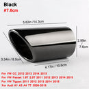 2 teile/satz verchromt edelstahl auto auspuff spitze rohre abdeckungen für audi a1 a3 a4 tt 2009–2015/vw volkswagen passat