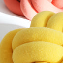 REGINA DIY Vogelnest-Form-Überwurfkissen, grobes Garn, Handknoten, Sofa, Stuhlkissen, Nickerchen, Handauflage, solides Autositz-/Rückenkissen