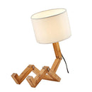 Roboterform Holz LED Tischlampen E27 Lampenfassung Moderne Kunst Holz Schreibtisch Tischlampen Salon Innen Schlafzimmer Arbeitszimmer Nachtlicht