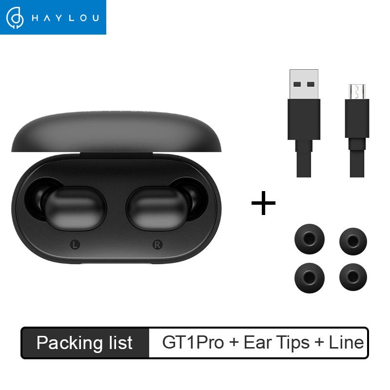 HAYLOU GT1 Pro HD-Stereo-TWS-Bluetooth-Kopfhörer mit langem Akku, kabellose Touch-Control-Kopfhörer mit Dual-Mic-Geräuschisolierung
