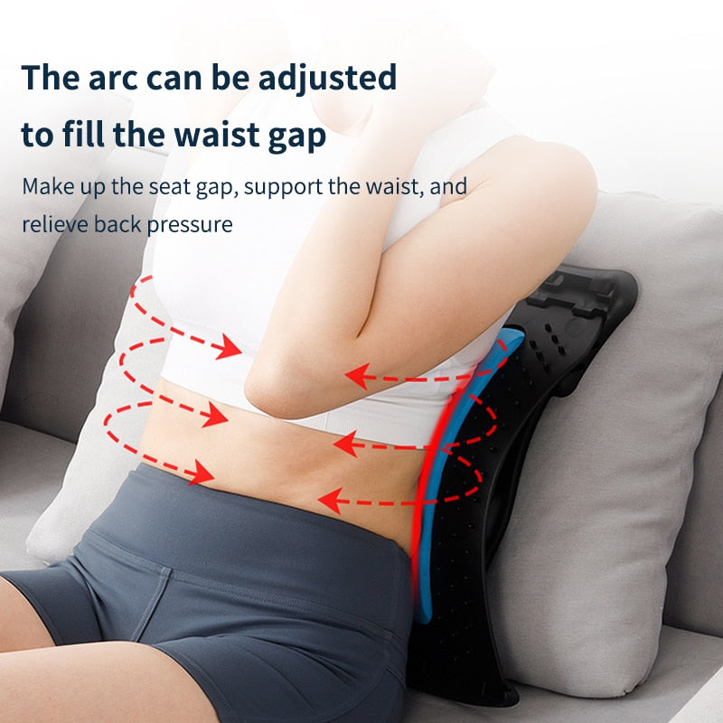 KLASVSA Back Stretcher Massager Neck Waist Pain Relief Magic Support Massage Home Muscle Stimulator Relaxation Fitness Equipment