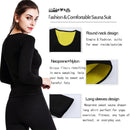 Twinso Schlankheitshose + Shirt Damen Sport Set Neopren Saunaanzug Gewichtsverlust Body Shaper Taillentrainer Bluse Legging Trainingsanzug