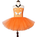 Orange Fuchs Mädchen TuTu Kleid Kinder Tier Kostüm Cartoon Kinder Geburtstag Kleider für Baby Mädchen Halloween Cosplay Kostüme Niedlich