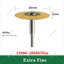 AZDENT Dental (HP) 26 mm Gummi-Diamant-Polierscheiben für Zirkonoxid-Porzellan PFM Emaxs Dentallabor-Polierscheibe