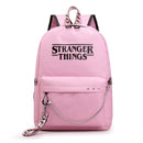 New Stranger Things Rucksack HELLFIRE Multifunktions-USB-Lade-Reise-Segeltuch-Studenten-Rucksack für Teenager Jungen Mädchen Schultasche