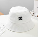 2020 New Smile Face Labeled Kinder Bucket Hats Alle Matched Simple Style Caps Kids Bob Hat Summer Fashion Sun Hat
