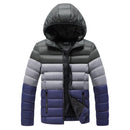 CHAIFENKO Winter Warme Freizeitjacke Parkas Herren Herbst Mode Streetwear Herren Parkas Winddicht Dick Mit Kapuze Dünner Fester Mantel Herren