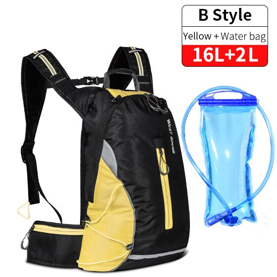 WEST BIKING Wasserdichte Fahrradtasche Tragbare Reflektierende Sport Radfahren Rucksack Outdoor Wandern Klettern MTB Fahrrad Zubehör