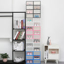 6Packs transparenter Schuhkarton Schuhe Organizer Kunststoff verdickte faltbare staubdichte Aufbewahrungsbox stapelbarer kombinierter Schuhschrank