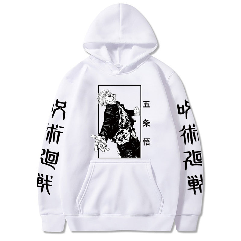 2021 sudaderas con capucha de Anime japonés Jujutsu Kaisen Satoru Gojo sudaderas con capucha gráficas para hombre