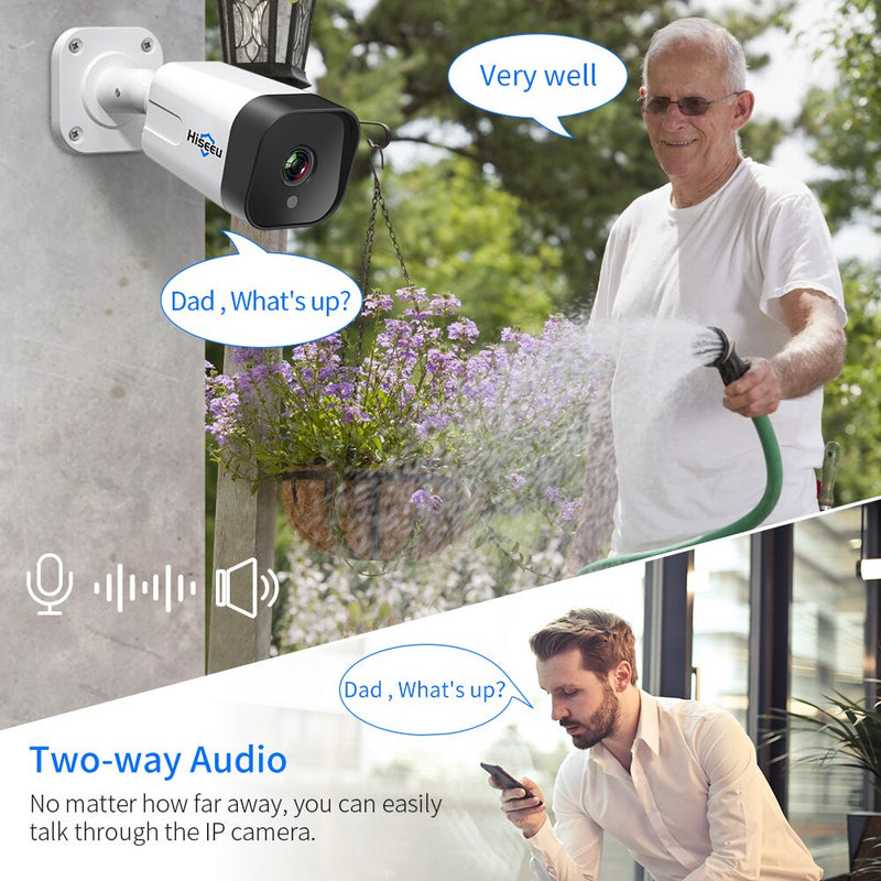 Hiseeu 4K 8MP 5MP 3MP 8CH POE IP Überwachungskamera Sicherheitssystem Kit Set AI Gesichtserkennung Zwei-Wege-Audio Smart CCTV HD NVR