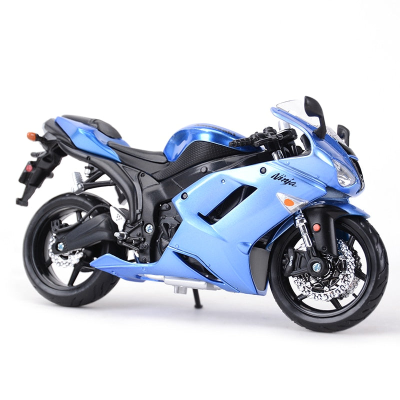 Maisto 1:12 Kawasaki Ninja ZX-6R azul Die Cast vehículos coleccionables pasatiempos motocicleta modelo Juguetes