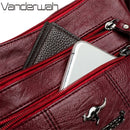 Viele Taschen Schulter Crossbody Taschen für Frauen 2022 Marke Leder Damen Designer Handtaschen Winter Stil Messenger Bags Sac A Main