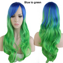 S-noilite Synthetic 28colors 22inch Loose Wave Perücken Halloween Cosplay Perücke Blau Rot Rosa Grau Lila Haarperücke Cosplay für Party