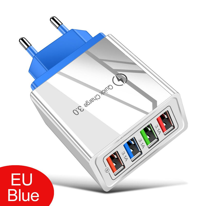 Schnellladegerät 3.0 3A USB-Ladegerät EU / US-Stecker für Telefonadapter für Huawei Mate 30 Tablet Portable Wall Mobile Charger Fast Charge