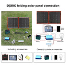 Dokio 80W Solarpanel 18V Flexibles faltbares Solarpanel USB Tragbares Solarzellen-Kit für Boote/Camping-Solarpanel im Freien 12V