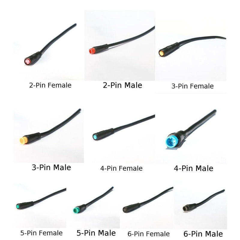 Julet 9mm Base Connector 2 3 4 5 6Pin Cable Waterproof Connector For Ebike Bafang Display Pin Optional Cable Ebike Accessories