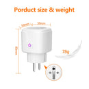 WIFI smart plug 16A EU WiFi Socket  With Timing APP Control,Compatible Alexa Google Home