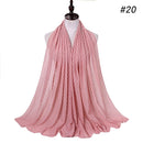 Luxuey Pom Pom Bubble Chiffon Hijab Schal Frauen Langer Schal Wrap Muslim Stirnband Maxi Islamischer Sjaal 180 * 70 cm