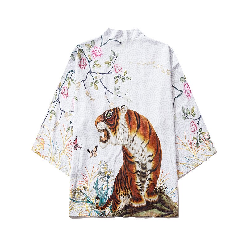 Spring Autumn Japanese Traditional Haori Samurai Oriental Yukata Clothing кимоно японский стиль High-quality Daily Street Wear