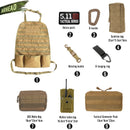 Universal Tactical MOLLE Car Seat Back Organizer military MOLLE Panel Vehicle Seat Cover Protector Kit Mat Black