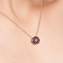 VISTOSO Gold Pendant For Women Genuine 14K 585 Yellow/Rose/White Gold Emerald/Ruby/Sapphire Diamond Engagement Gift Fine Jewelry