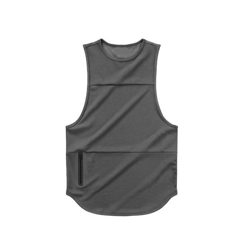 Männer Reißverschluss Ärmellose Weste Sommer Atmungsaktiv schnell trocknend Männliche Enge Turnhallen Kleidung Bodybuilding Unterhemd Fitness Tanktops