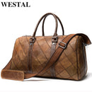 WESTAL Leder Duffle Bag Herren Reisetasche Leder Vintage Wochenendtasche Herren Reisetaschen Echtleder Reisegepäck/Reisetasche