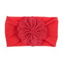 Nishine Weiches Stretch-Satin-Rosen-Blumen-Baby-Stirnband, Neugeborene, Knoten, breite Nylon-Kopftücher, Turban, Mädchen, Kopfbedeckung, Kinder-Foto-Requisiten