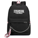 New Stranger Things Rucksack HELLFIRE Multifunktions-USB-Lade-Reise-Segeltuch-Studenten-Rucksack für Teenager Jungen Mädchen Schultasche