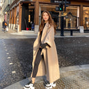 Herbst Winter Französisch Lose Lässig Temperament Elegante Revers Damenmode Lange Ärmel Doppelseitiger Kaschmir-Mischmantel