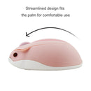 CHYI Cute Cartoon Wireless Mouse USB Optical Computer Mouse Portable Mini Laptop Mause Pink Hamster Design Mäuse für Kinder Macbook