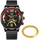 Luxus Herren Armbänder Uhren Mode Männer Edelstahl Mesh Gürtel Quarzuhr Business Casual Male Clock relogio masculino