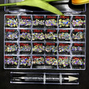21 Grids Crystals Diamonds Nail Strasssteine ​​Set 3100pcs FlatBack Strasssteine ​​Kit funkelnde Nail Art mit 1 Stift für Dekorationen