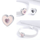 WOSTU 925 Sterlingsilber-Kreis-Charme-runder CZ-Korn-Korn-Klipp passte ursprüngliches Reflexions-Charme-Armband-Schmuck-Zubehör CQX101