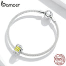 bamoer Beer Glass Charm fit Original Snake Bracelet 925 Sterling Silver Women Jewelry DIY Beads Enamel process Making SCC1671