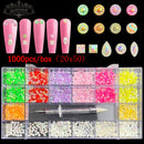 21 Grids Crystals Diamonds Nail Strasssteine ​​Set 3100pcs FlatBack Strasssteine ​​Kit funkelnde Nail Art mit 1 Stift für Dekorationen