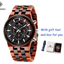 Mix Sandale Holz Herren Sportuhren Holz Armbanduhr Holz Bambus Herrenuhr Holzband Quarz Ehemann Chronograph Relogio