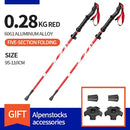 BSWOLF 2 Stück Ultraleichte Trekkingstöcke Gehstöcke Wanderstöcke Faltbare Aluminium-Wanderstöcke Nodic Walking Stöcke