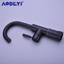 Badezimmer-Waschtischarmatur aus massivem Messing, Schwarz, Kalt- und Warmwasser-Mischbatterie, Einhand-Armaturen aus gebürstetem Gold mit Pop-Up-Abfluss