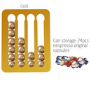 Kaffeepadhalter aus Metall, verspiegelter Aluminiumständer, Kaffeekapsel-Aufbewahrungsständer, Nespresso-Kaffeekapselständer für Nespresso