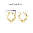 Slovecabin 925 Sterling Silver Luxury Hoop Piercing Boucle Doreille Femme Gold Round Circle Fashion Earrings for Women Jewerly
