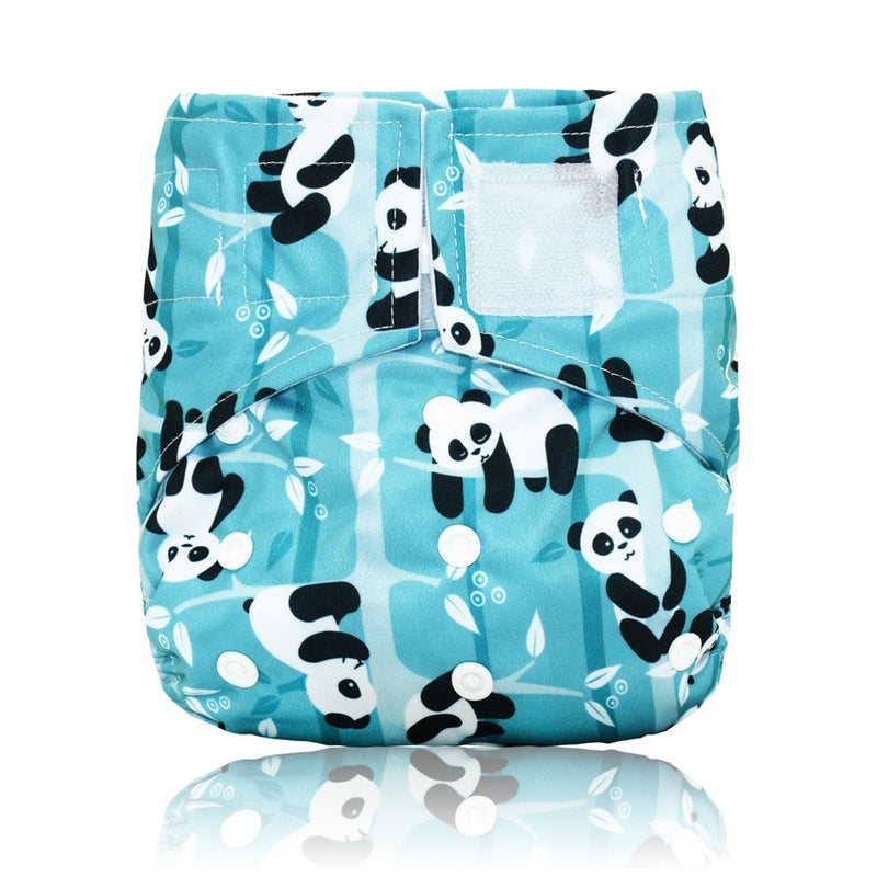 Miababy Hook&amp;Loop OS Taschen-Stoffwindel, mit einer Tasche, wasserdicht und atmungsaktiv, für 3-15 kg Babys